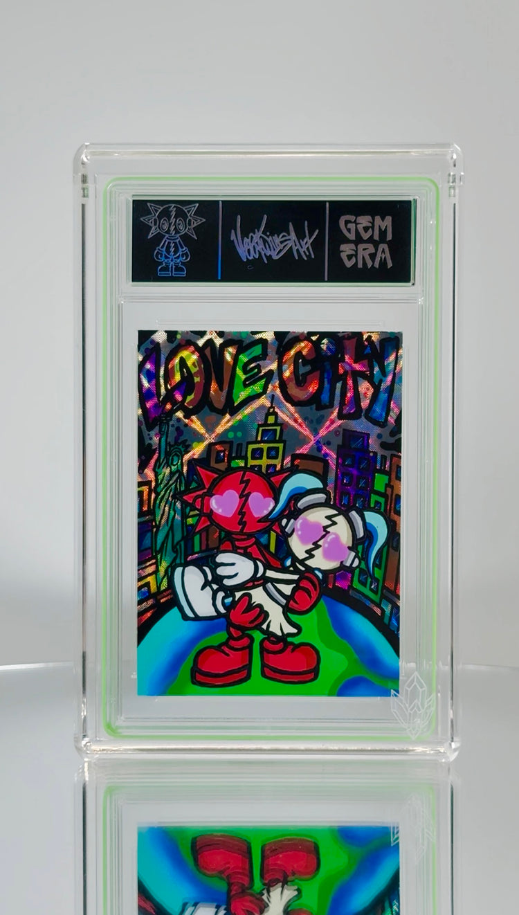 New Love City Card – 1 of 1 Limited Edition Collectible Vinyl Art by VeraTwins Art